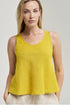 Image 9 of Sleeveless linen blouses features a loose fit design Kim from Baltic Linen